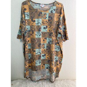 Lularoe Disney Mickey Minnie Mouse Dance Geometric Irma Top M